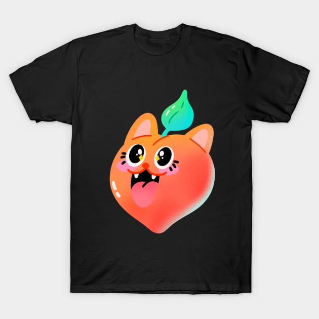 Peach Kitty T-Shirt by MoonbeansandRice